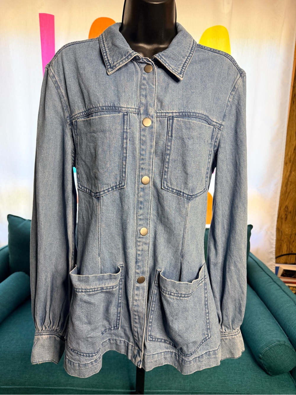 Fabulous H&M Garden Pocket Denim Frock Jecket - Picture 7 of 12